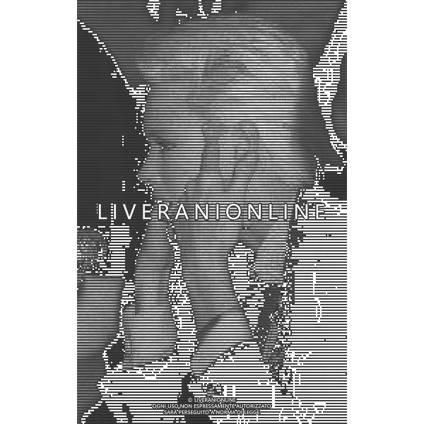 NEG-RETROSPETTIVA BRIGITTE NIELSEN ATTRICE  NELLA FOTO BRIGITTE NIELSEN PRESENTA IL SUO DISCO NELL\'ANNO 1987 A MILANO IN TERRAZZA MARTINI  AG ALDO LIVERANI SAS