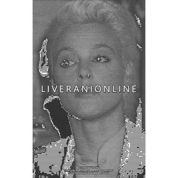 NEG-RETROSPETTIVA BRIGITTE NIELSEN ATTRICE  NELLA FOTO BRIGITTE NIELSEN PRESENTA IL SUO DISCO NELL\'ANNO 1987 A MILANO IN TERRAZZA MARTINI  AG ALDO LIVERANI SAS