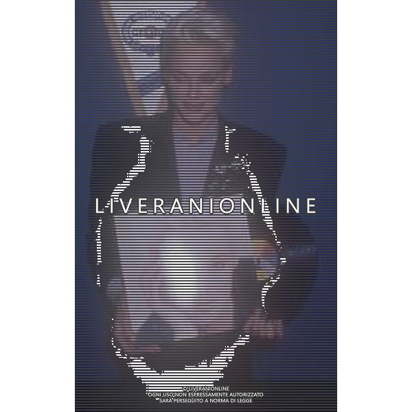 COL-RETROSPETTIVA BRIGITTE NIELSEN ATTRICE NELLA FOTO BRIGITTE NIELSEN PRESENTA IL SUO DISCO NELL\'ANNO 1987 A MILANO IN TERRAZZA MARTINI AG ALDO LIVERANI SAS 