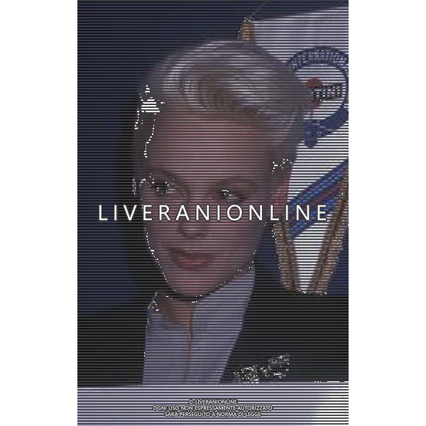 COL-RETROSPETTIVA BRIGITTE NIELSEN ATTRICE NELLA FOTO BRIGITTE NIELSEN PRESENTA IL SUO DISCO NELL\'ANNO 1987 A MILANO IN TERRAZZA MARTINI AG ALDO LIVERANI SAS 