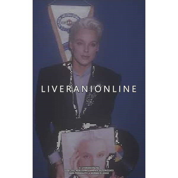 COL-RETROSPETTIVA BRIGITTE NIELSEN ATTRICE NELLA FOTO BRIGITTE NIELSEN PRESENTA IL SUO DISCO NELL\'ANNO 1987 A MILANO IN TERRAZZA MARTINI AG ALDO LIVERANI SAS 