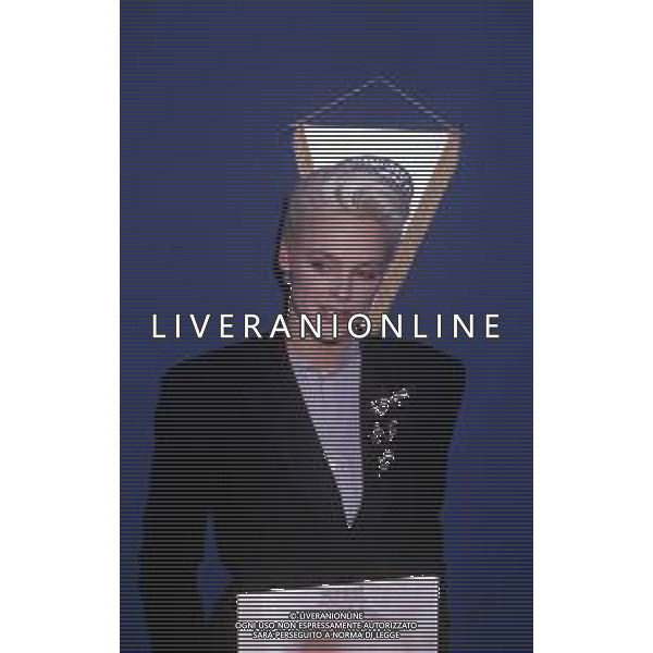 COL-RETROSPETTIVA BRIGITTE NIELSEN ATTRICE NELLA FOTO BRIGITTE NIELSEN PRESENTA IL SUO DISCO NELL\'ANNO 1987 A MILANO IN TERRAZZA MARTINI AG ALDO LIVERANI SAS 