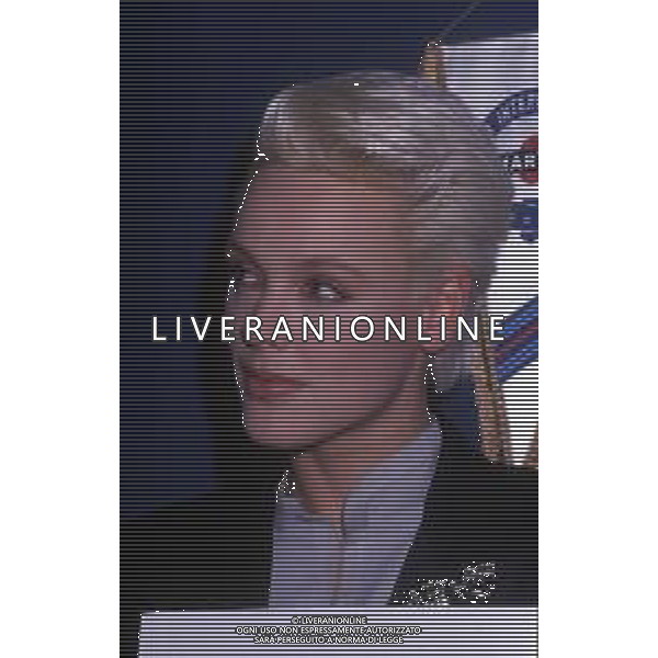 COL-RETROSPETTIVA BRIGITTE NIELSEN ATTRICE NELLA FOTO BRIGITTE NIELSEN PRESENTA IL SUO DISCO NELL\'ANNO 1987 A MILANO IN TERRAZZA MARTINI AG ALDO LIVERANI SAS 