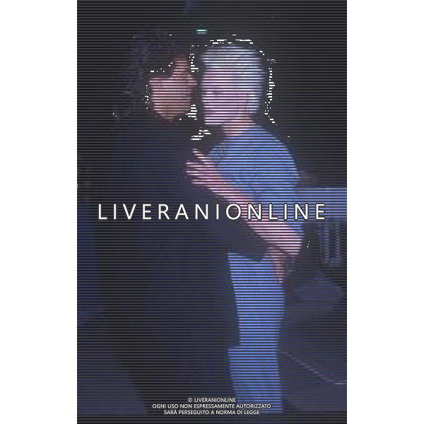 DIAP-RETROSPETTIVA BRIGITTE NIELSEN ATTRICE  NELLA FOTO BRIGITTE NIELSEN CON MARK GASTINEAU NELL\'ANNO 1988 A MILANO AG ALDO LIVERANI SAS