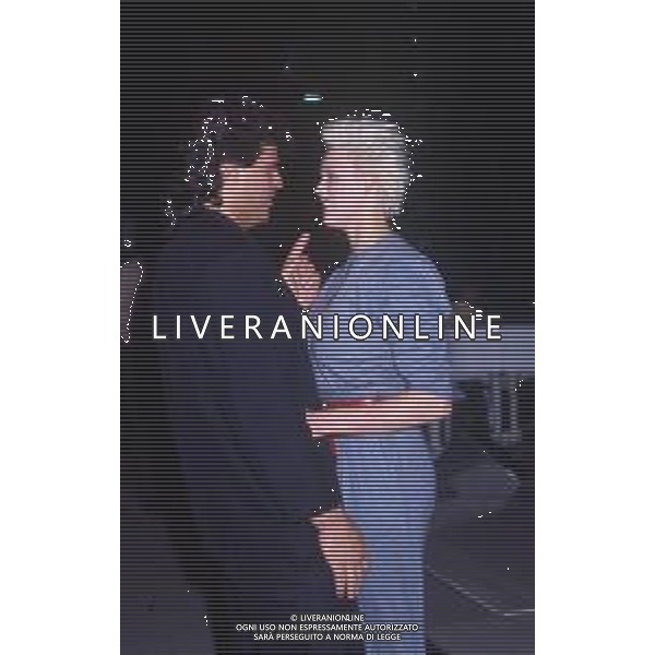 DIAP-RETROSPETTIVA BRIGITTE NIELSEN ATTRICE  NELLA FOTO BRIGITTE NIELSEN CON MARK GASTINEAU NELL\'ANNO 1988 A MILANO AG ALDO LIVERANI SAS