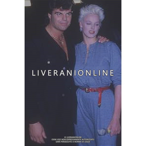 DIAP-RETROSPETTIVA BRIGITTE NIELSEN ATTRICE  NELLA FOTO BRIGITTE NIELSEN CON MARK GASTINEAU NELL\'ANNO 1988 A MILANO AG ALDO LIVERANI SAS