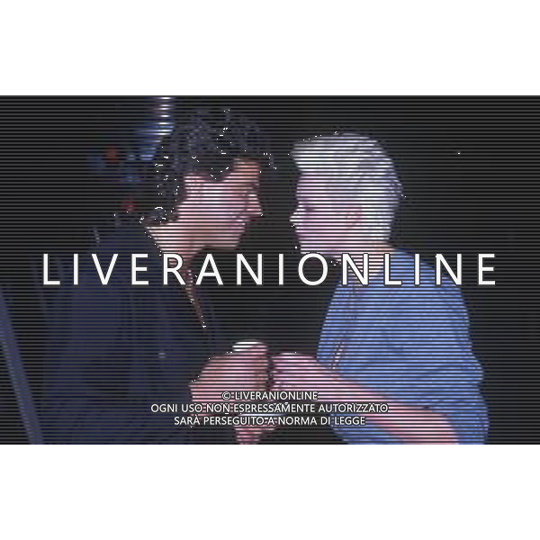 DIAP-RETROSPETTIVA BRIGITTE NIELSEN ATTRICE  NELLA FOTO BRIGITTE NIELSEN CON MARK GASTINEAU NELL\'ANNO 1988 A MILANO AG ALDO LIVERANI SAS