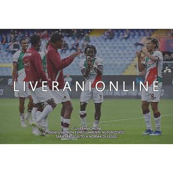 TVRG Genoa vs Reggiana nella foto esultanza Reggiana dopo il gol dell\'1 a 0 Genova 01-11-2023 Stadio Luigi Ferraris - Marassi Coppa Italia Frecciarossa - 16mi di finale foto Roberto Garavaglia/ag. Aldo Liverani sas/AGENZIA ALDO LIVERANI SAS