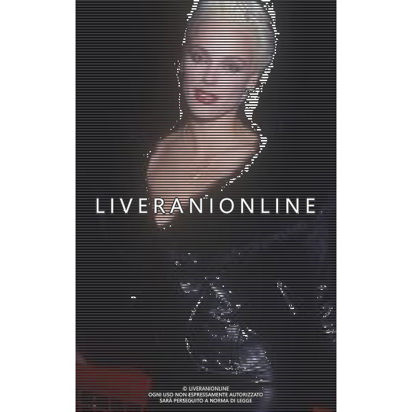 DIAP-RETROSPETTIVA BRIGITTE NIELSEN ATTRICE NELLA FOTO BRIGITTE NIELSEN NELL\'ANNO 1989 A MILANO TRASMISSIONE TELEVISIVA “ODIENS“ AG ALDO LIVERANI SAS 