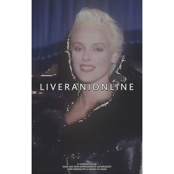 DIAP-RETROSPETTIVA BRIGITTE NIELSEN ATTRICE NELLA FOTO BRIGITTE NIELSEN NELL\'ANNO 1989 A MILANO TRASMISSIONE TELEVISIVA “ODIENS“ AG ALDO LIVERANI SAS 