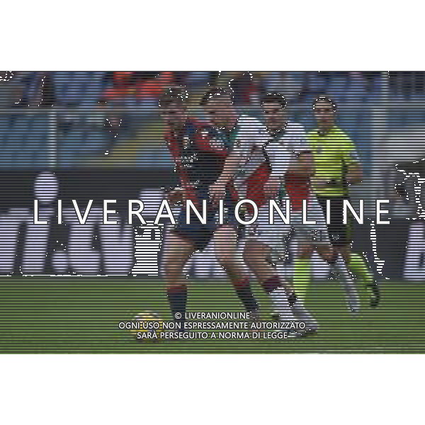 TVRG Genoa vs Reggiana nella foto Morten Frendrup (Genoa) e Domen Crnigoj (Reggiana) Genova 01-11-2023 Stadio Luigi Ferraris - Marassi Coppa Italia Frecciarossa - 16mi di finale foto Roberto Garavaglia/ag. Aldo Liverani sas/AGENZIA ALDO LIVERANI SAS