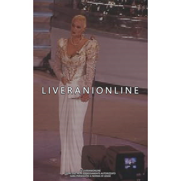 DIAP-RETROSPETTIVA BRIGITTE NIELSEN ATTRICE NELLA FOTO BRIGITTE NIELSEN NELL\'ANNO 1992 A SANREMO AG ALDO LIVERANI SAS  