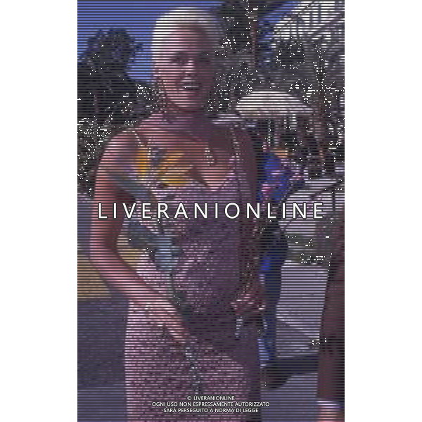 DIAP-RETROSPETTIVA BRIGITTE NIELSEN ATTRICE NELLA FOTO BRIGITTE NIELSEN NELL\'ANNO 1992 A SANREMO AG ALDO LIVERANI SAS  