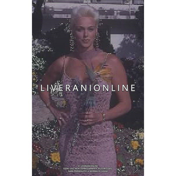 DIAP-RETROSPETTIVA BRIGITTE NIELSEN ATTRICE NELLA FOTO BRIGITTE NIELSEN NELL\'ANNO 1992 A SANREMO AG ALDO LIVERANI SAS  