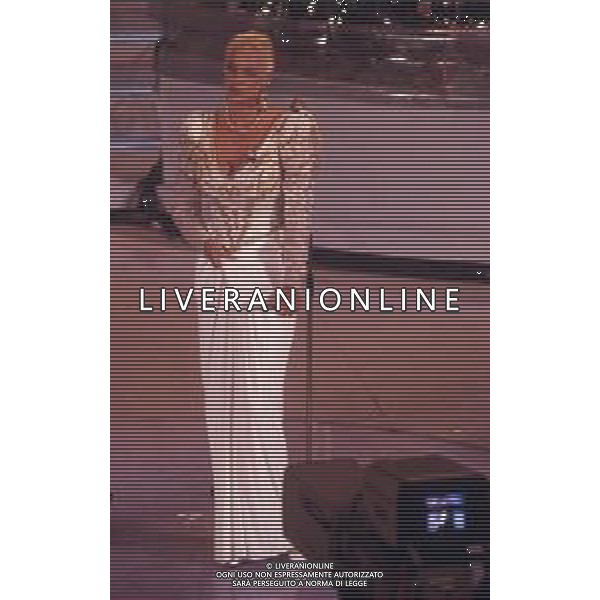 DIAP-RETROSPETTIVA BRIGITTE NIELSEN ATTRICE NELLA FOTO BRIGITTE NIELSEN NELL\'ANNO 1992 A SANREMO AG ALDO LIVERANI SAS  