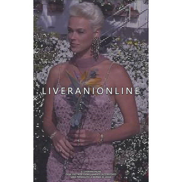 DIAP-RETROSPETTIVA BRIGITTE NIELSEN ATTRICE NELLA FOTO BRIGITTE NIELSEN NELL\'ANNO 1992 A SANREMO AG ALDO LIVERANI SAS  