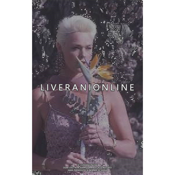 DIAP-RETROSPETTIVA BRIGITTE NIELSEN ATTRICE NELLA FOTO BRIGITTE NIELSEN NELL\'ANNO 1992 A SANREMO AG ALDO LIVERANI SAS  