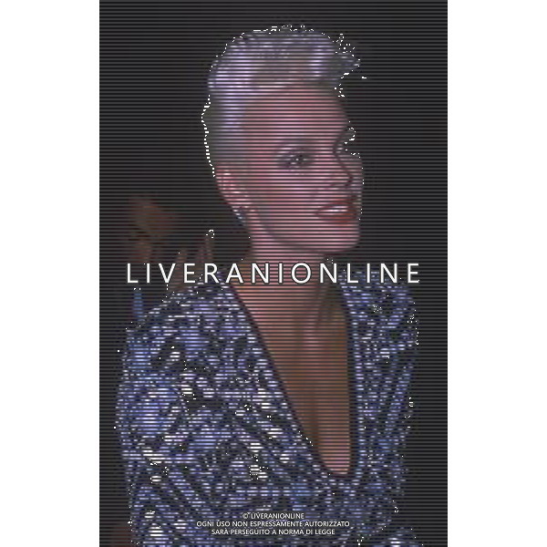 DIAP-RETROSPETTIVA BRIGITTE NIELSEN ATTRICE NELLA FOTO BRIGITTE NIELSEN A MILANO A UNA SFILATA DI MODA AG ALDO LIVERANI SAS 