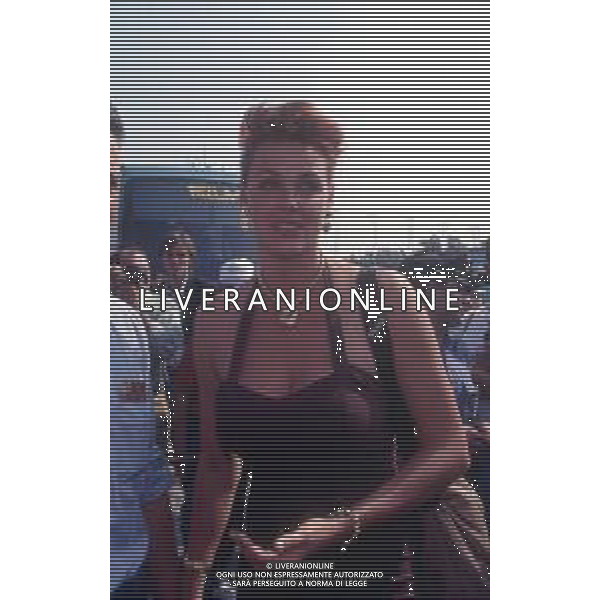 DIAP-RETROSPETTIVA BRIGITTE NIELSEN ATTRICE NELLA FOTO BRIGITTE NIELSEN ALL\'AUTODROMO DI MONZA AG ALDO LIVERANI SAS 