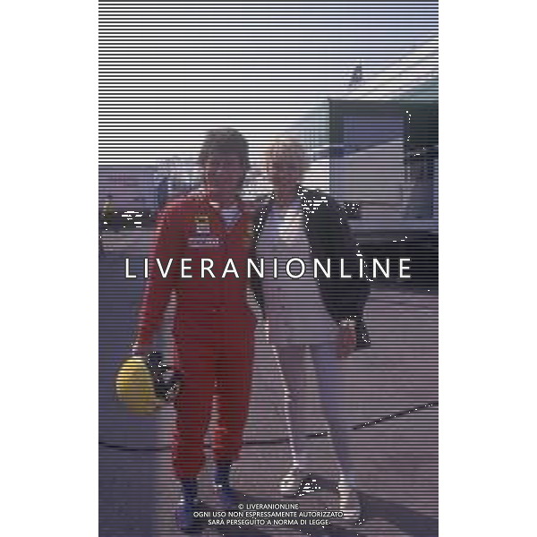 DIAP-RETROSPETTIVA BRIGITTE NIELSEN ATTRICE NELLA FOTO BRIGITTE NIELSEN ALL\'AUTODROMO DI MONZA PER LA GARA AUTOMOBILISTICA DEL MARITO RAOUL MEYER AG ALDO LIVERANI SAS 