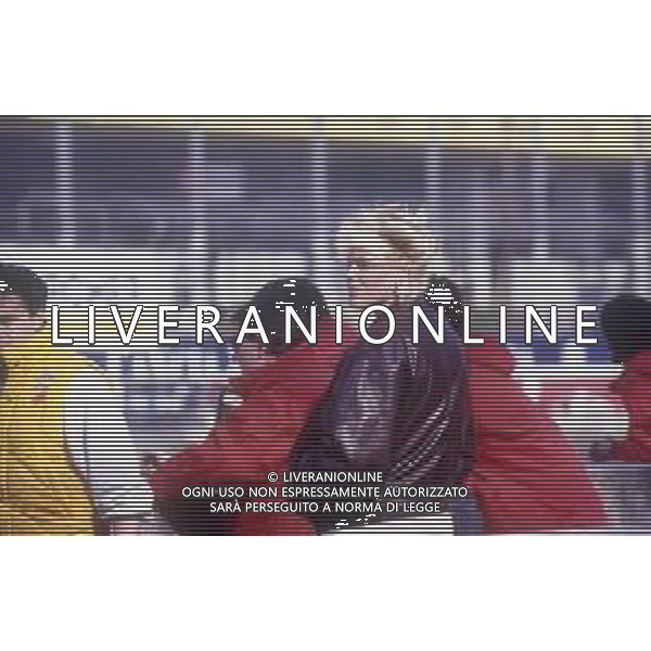 DIAP-RETROSPETTIVA BRIGITTE NIELSEN ATTRICE NELLA FOTO BRIGITTE NIELSEN ALL\'AUTODROMO DI MONZA PER LA GARA AUTOMOBILISTICA DEL MARITO RAOUL MEYER AG ALDO LIVERANI SAS 
