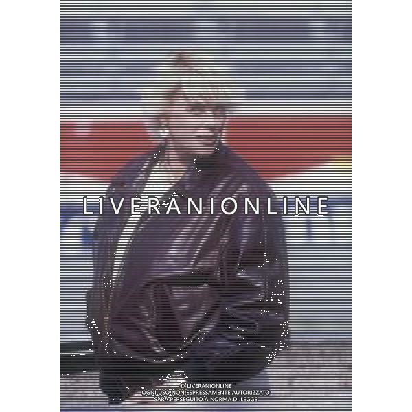 DIAP-RETROSPETTIVA BRIGITTE NIELSEN ATTRICE NELLA FOTO BRIGITTE NIELSEN ALL\'AUTODROMO DI MONZA PER LA GARA AUTOMOBILISTICA DEL MARITO RAOUL MEYER AG ALDO LIVERANI SAS 