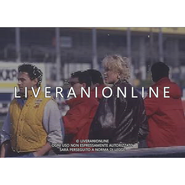 DIAP-RETROSPETTIVA BRIGITTE NIELSEN ATTRICE NELLA FOTO BRIGITTE NIELSEN ALL\'AUTODROMO DI MONZA PER LA GARA AUTOMOBILISTICA DEL MARITO RAOUL MEYER AG ALDO LIVERANI SAS 