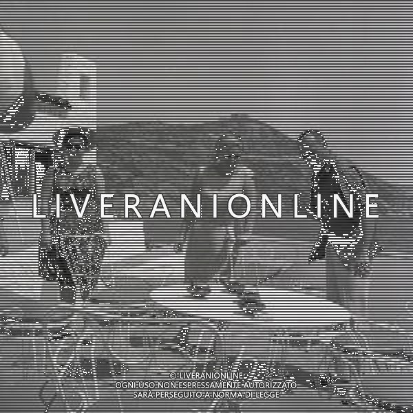 NEG-25-07-1964 PORTO ERCOLE-VILLA ELEFANTE LA RESIDENZA DEI REALI D\'OLANDA NELLA FOTO LA REGINA GIULIANA D\'OLANDA CON IL MARITO BERNARDO E LE FIGLIE FOTO SANDRO VESPASIANI-AG ALDO LIVERANI SAS