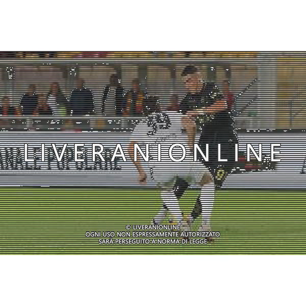 Roberto Piccoli of US Lecce and Alessandro Circati of Parma Calcio during the Coppa Italia round of 16 match between US Lecce and Parma Calcio on November 1, 2023 at Via del Mare Stadium in Lecce, Italy. Photo by Emmanuele Mastrodonato/ag. Aldo Liverani sas