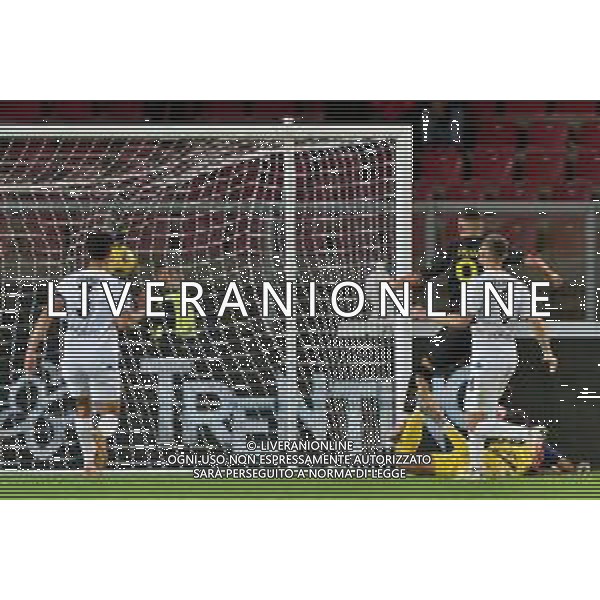 Roberto Piccoli of US Lecce scores a goal of 2-1 during the Coppa Italia round of 16 match between US Lecce and Parma Calcio on November 1, 2023 at Via del Mare Stadium in Lecce, Italy. Photo by Emmanuele Mastrodonato/ag. Aldo Liverani sas