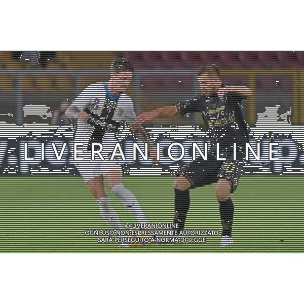 Dennis Man of Parma Calcio and Ylber Ramadani of US Lecce during the Coppa Italia round of 16 match between US Lecce and Parma Calcio on November 1, 2023 at Via del Mare Stadium in Lecce, Italy. Photo by Emmanuele Mastrodonato/ag. Aldo Liverani sas