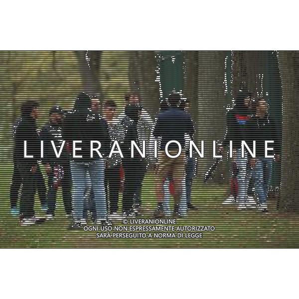 IMOLA 01 11 2023 IMOLESE CALCIO-PISTOIESE 2-0 SERIE D NELLA FOTO TIFOSI DELL\'IMOLESE CALCIO FUORI STADIO PER LA PROTESTA DELLA TRIBUNA NON DATA A LORO FOTO GIANNI SANNA-AG ALDO LIVERANI SAS