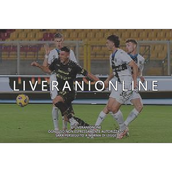 Roberto Piccoli of US Lecce and Alessandro Circati of Parma Calcio during the Coppa Italia round of 16 match between US Lecce and Parma Calcio on November 1, 2023 at Via del Mare Stadium in Lecce, Italy. Photo by Emmanuele Mastrodonato/ag. Aldo Liverani sas