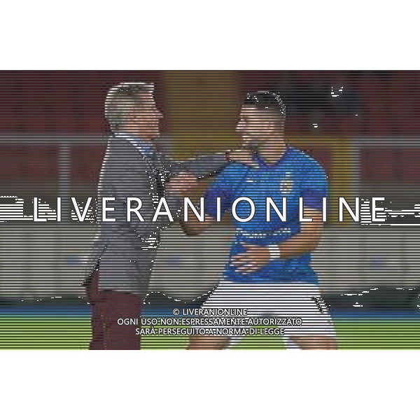 Parma Calcio president Kyle Krause and Antonio-Mirko Colak of Parma Calcio during the Coppa Italia round of 16 match between US Lecce and Parma Calcio on November 1, 2023 at Via del Mare Stadium in Lecce, Italy. Photo by Emmanuele Mastrodonato/ag. Aldo Liverani sas
