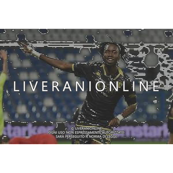 TVRG Sassuolo vs Spezia nella foto Rachid Kouda (Spezia) esulta dopo il gol dell\'1 a 0 ma la rete viene annullata per fuorigioco Reggio Emilia 02-11-2023 Mapei Stadium - Stadio Città del Tricolore Coppa Italia Frecciarossa - 16mi di finale foto Roberto Garavaglia/ag. Aldo Liverani sas/AGENZIA ALDO LIVERANI SAS