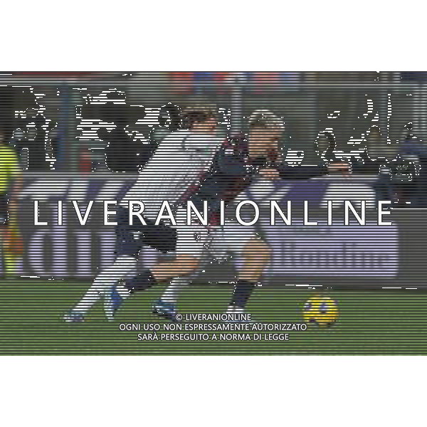 Bologna vs Lazio - Campionato Serie A TIM - 11 giornata - Stadio Renato Dall\'Ara - Bologna 03-11-2023 nella foto Rovella e Alexis Saelemaekers ©Federico Gaetano / AGENZIA ALDO LIVERANI SAS