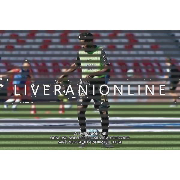 Brian Bayeye of Ascoli Calcio warms up during the Italian Serie B match SSC Bari vs Ascoli Calcio on November 4, 2023 at the San Nicola stadium in Bari, Italy. Photo by Emmanuele Mastrodonato/ag. Aldo Liverani sas/AGENZIA ALDO LIVERANI SAS