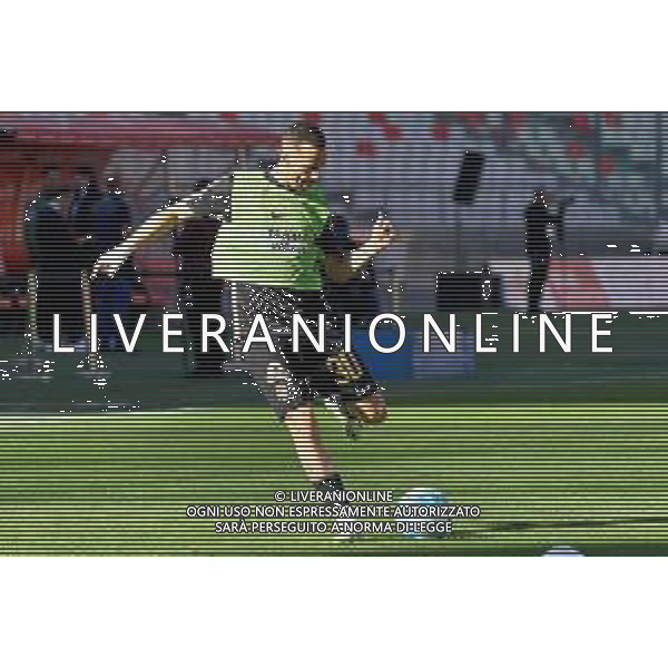 Ilija Nestorovsk of Ascoli Calcio warms up during the Italian Serie B match SSC Bari vs Ascoli Calcio on November 4, 2023 at the San Nicola stadium in Bari, Italy. Photo by Emmanuele Mastrodonato/ag. Aldo Liverani sas/AGENZIA ALDO LIVERANI SAS
