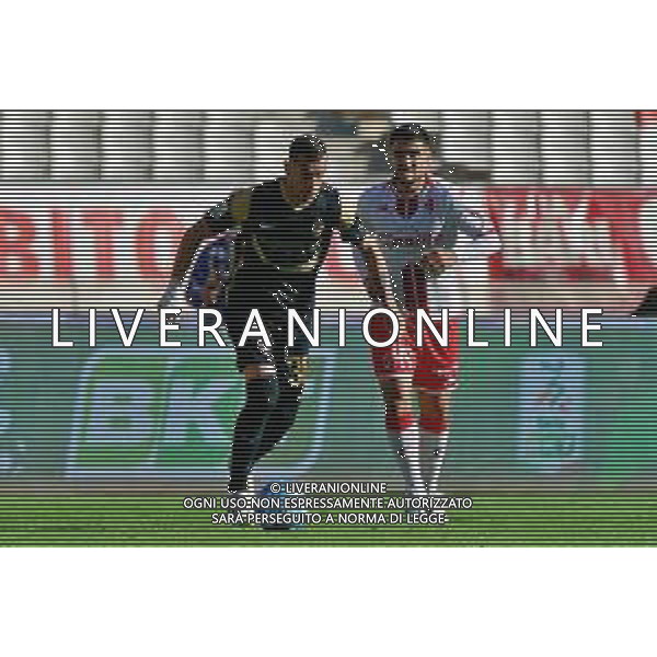 Ilija Nestorovsk of Ascoli Calcio and Gennaro Acampora of SSC Bari during the Italian Serie B match SSC Bari vs Ascoli Calcio on November 4, 2023 at the San Nicola stadium in Bari, Italy. Photo by Emmanuele Mastrodonato/ag. Aldo Liverani sas/AGENZIA ALDO LIVERANI SAS