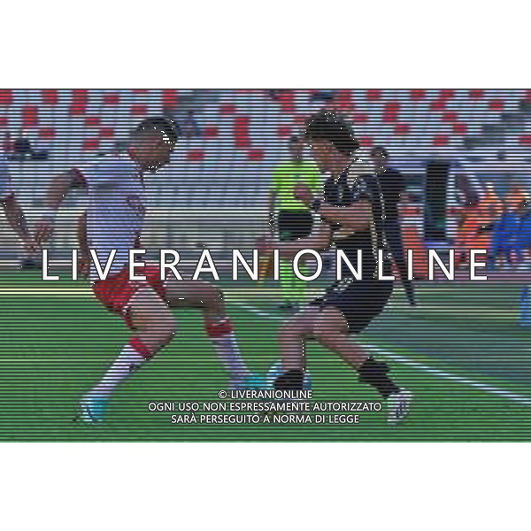 Pablo Rodriguez of Ascoli Calcio and Ilias Koutsoupias of SSC Bari during the Italian Serie B match SSC Bari vs Ascoli Calcio on November 4, 2023 at the San Nicola stadium in Bari, Italy. Photo by Emmanuele Mastrodonato/ag. Aldo Liverani sas/AGENZIA ALDO LIVERANI SAS