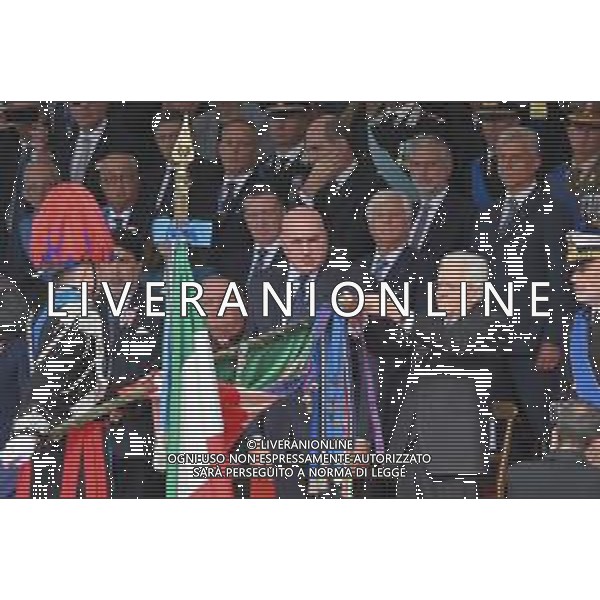 4-11-2023. Sergio Mattarella, presidente della Repubblica italiana, in visita a Cagliari, zona autorità portuale in Via Roma, in occasione della festa delle forze armate.. Foto Salvatore Moi/Agenzia Aldo Liverani s.a.s. Nella foto: da destra a sinistra, Sergio Mattarella, presidente della Repubblica Italiana, Guido Crosetto, ministro della difesa Italiana ©MOI Salvatore /AGENZIA ALDO LIVERANI SAS