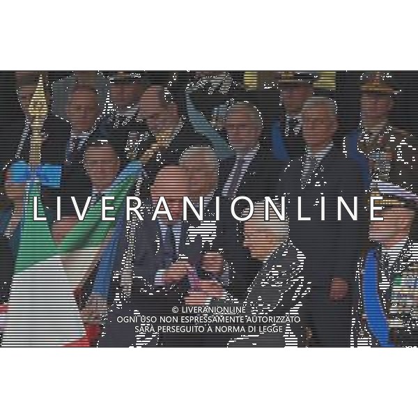 4-11-2023. Sergio Mattarella, presidente della Repubblica italiana, in visita a Cagliari, zona autorità portuale in Via Roma, in occasione della festa delle forze armate.. Foto Salvatore Moi/Agenzia Aldo Liverani s.a.s. Nella foto: da destra a sinistra, Sergio Mattarella, presidente della Repubblica Italiana, Guido Crosetto, ministro della difesa Italiana ©MOI Salvatore /AGENZIA ALDO LIVERANI SAS