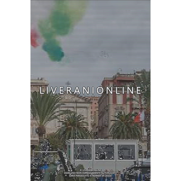 4-11-2023. Sergio Mattarella, presidente della Repubblica italiana, in visita a Cagliari, zona autorità portuale in Via Roma, in occasione della festa delle forze armate.. Foto Salvatore Moi/Agenzia Aldo Liverani s.a.s. Nella foto: Pattuglia acrobatica aereonautica italiana frecce tricolori ©MOI Salvatore /AGENZIA ALDO LIVERANI SAS