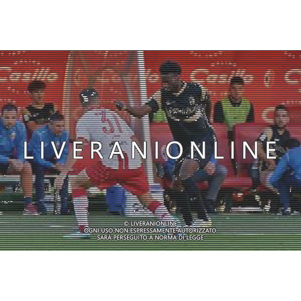 Brian Bayeye of Ascoli Calcio and Giacomo Ricci of SSC Bari during the Italian Serie B match SSC Bari vs Ascoli Calcio on November 4, 2023 at the San Nicola stadium in Bari, Italy. Photo by Emmanuele Mastrodonato/ag. Aldo Liverani sas/AGENZIA ALDO LIVERANI SAS
