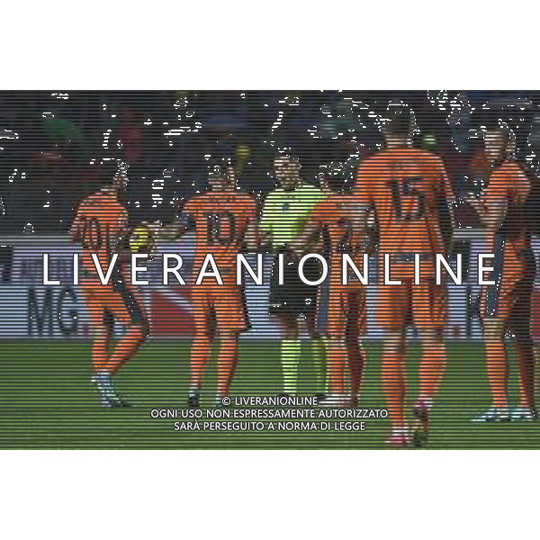 Atalanta vs Inter nella foto proteste Inter con l\'arbitro Simone Sozza di Seregno (MB) Bergamo 04-11-2023 Gewiss Stadium - Stadio Atleti Azzurri d\'Italia Campionato Serie A TIM - 11a giornata foto Roberto Garavaglia/ag. Aldo Liverani sas/AGENZIA ALDO LIVERANI SAS
