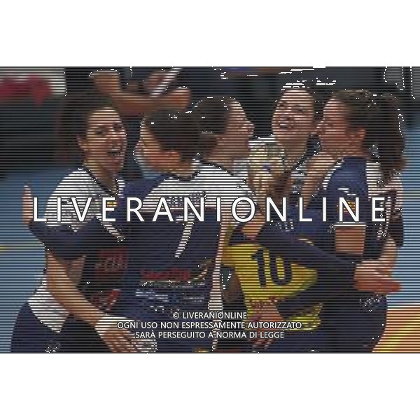 IMOLA 04 11 2023 CLAI IMOLA PALLAVOLO-PAVIA SERIE B1 NELLA FOTO ESULTANZA CLAI IMOLA PALLAVOLO ©SANNA/AGENZIA ALDO LIVERANI SAS