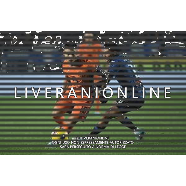 Atalanta vs Inter nella foto Lautaro Martinez (Inter) e Ederson Jose\' dos Santos (Atalanta) Bergamo 04-11-2023 Gewiss Stadium - Stadio Atleti Azzurri d\'Italia Campionato Serie A TIM - 11a giornata foto Roberto Garavaglia/ag. Aldo Liverani sas/AGENZIA ALDO LIVERANI SAS