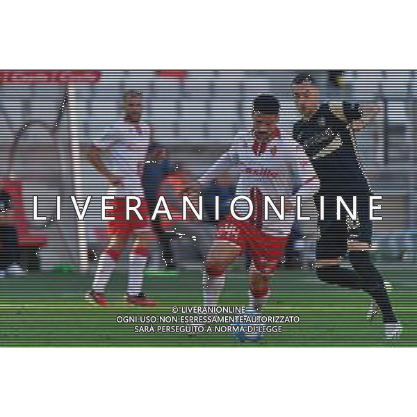 Gennaro Acampora of SSC Bari and Ilija Nestorovsk of Ascoli Calcio during the Italian Serie B match SSC Bari vs Ascoli Calcio on November 4, 2023 at the San Nicola stadium in Bari, Italy. Photo by Emmanuele Mastrodonato/ag. Aldo Liverani sas