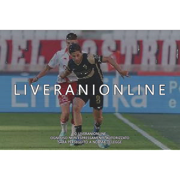 Samuel Giovane of Ascoli Calcio and Ilias Koutsoupias of SSC Bari during the Italian Serie B match SSC Bari vs Ascoli Calcio on November 4, 2023 at the San Nicola stadium in Bari, Italy. Photo by Emmanuele Mastrodonato/ag. Aldo Liverani sas