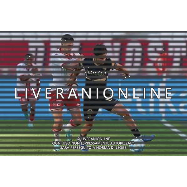 Samuel Giovane of Ascoli Calcio and Ilias Koutsoupias of SSC Bari during the Italian Serie B match SSC Bari vs Ascoli Calcio on November 4, 2023 at the San Nicola stadium in Bari, Italy. Photo by Emmanuele Mastrodonato/ag. Aldo Liverani sas
